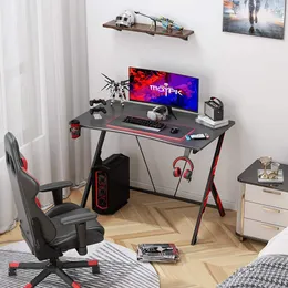 Gaming Desk 31 Inches PC Computer Desk for Christmas Gift, Gaming Table with Headphone Hook and Cup Holder