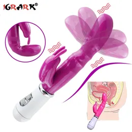 Вибраторы 12 Speed ​​G Spot Rabbit Anal Sex Toys для женщин фаллоимитатор av Stick vagina clitoral Massager Женский мастурбатор для взрослых продукт 230508