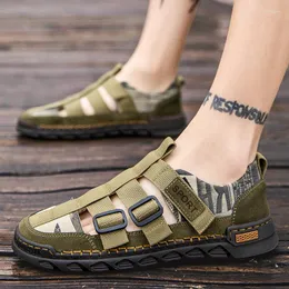 Men Sandals Vintage S Summer Beach Outdoor Buty swobodne buty męskie Mężczyznę Modną Modę Wading Trekking Footwear Caual Shoe Fahion