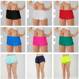 Lulus Summer Yoga Hotty Hot Shorts Respirável Secagem Rápida Sports Underwear Womens Pocket Running Fitness Pants Princess Sportswear Gym Legg