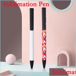Ballpoint długopis sublimacja puste pióro plastikowy biały żel żel reklama Business Pencil prezent świąteczny dla studentów dostawa z upuszczeniem ofi dhiiw