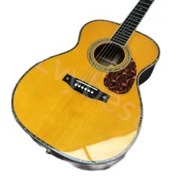 40-calowe 4-calowe drewno z drewna OM42 OM42 OFFALED NILKI FALARA Surface Acoustic Drewniana gitara