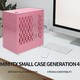 Mini Chassis Itx Chassis Desktop Portable Office Anpassat NAS Case Computer Chassis Small Chassis Hemlagad