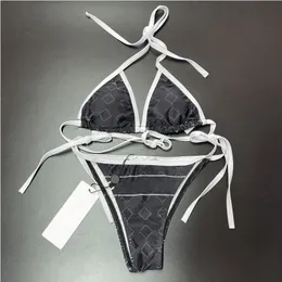 Vendita calda Bikini lady nuovo bikini due pezzi famoso costume da bagno firmato lettera stampata abbigliamento costumi da bagno sexy di colore di contrasto costumi da bagno classici di lusso da donna