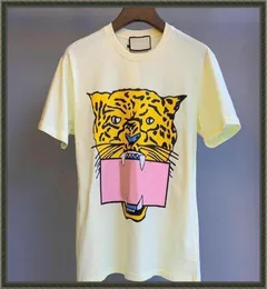 Мужские футбольные дизайнеры роскошные футболка для мужчин повседневная футболка тигр с коротками рубашка с короткими рубашками