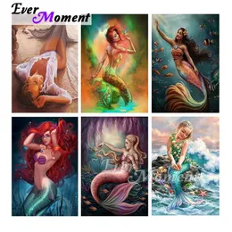 Crafts Ever Moment Diamond Painting Rhinestone Sexy Mermaid Sea Full Square Embroidery Mosaic Drill Decoration Handmade Gift S2F2528