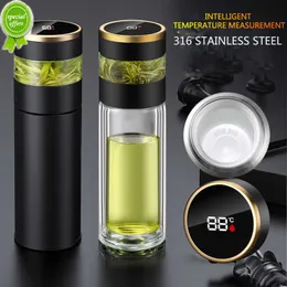 Tea Infuser Vacuum Flask Temperature Led Display 450ml Insulated Cup Stainless Steel Tumbler Thermos Bottle Travel Coffee Mug