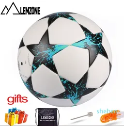 Bola de fútbol tamaño 4 para la Liga de Campeones Fútbol PU Sports Light Training Ball Voetbal Futbol Regalo gratis