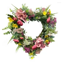 Decorative Flowers Artificial Flower Wreath Wedding Holiday Indoor Outdoor Decor Garland For Front Door