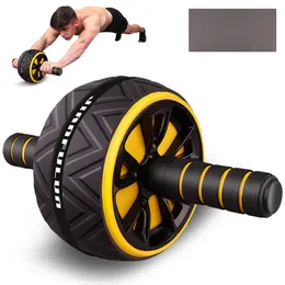 AB Rollers Abdominal Roller Träning Hjul Fitnessutrustning Mute Roller för armar Back Belly Core Trainer Body Shape With Free Kne Pad 230508