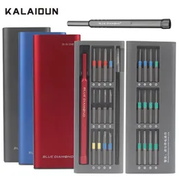 Skruvmejslar Kalaidun 25/26/63 I 1 Precision Skruvmejsel Set Magnetic Torx Hex Screw Driver Bits Set för mobiltelefonklocka Reparation Handverktyg 230508