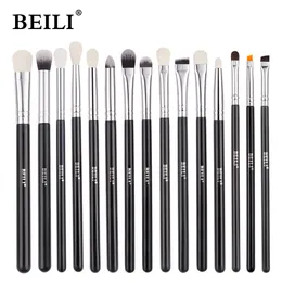 Makeup Tools Beili Black 10-19 PCS Makeup Brush Natural Synthetic Hair Eye Shadow Mixed Eyeliner Makeup Brush Set 230506