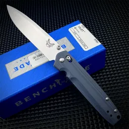 Benchmade 485/485s Valet AXIS Folding Knife 2.96" D2 Satin Plain Blade, Nylon Glass Fiber Griffe Outdoor Tactical Daily Survival Knife Tool 4850 417
