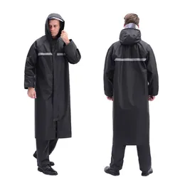 Raincoat Waterproof Men Is Long Rain Jacket Lätt regnkläder reflekterande med huva