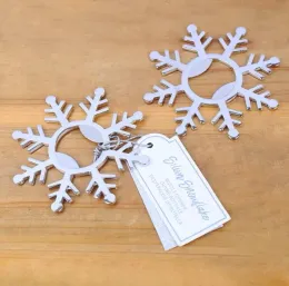 100pcsLotFREE SHIPPINGWinter Wedding Favors Silver Snowflake Wine Bottle Opener Party Giveaway Gift For Guest