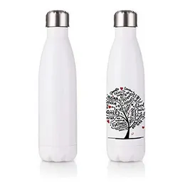 Fai da te sublimazione in bianco bottiglia di cola da 17 once boccetta per vuoto bottiglia d'acqua sportiva thermos a doppia parete in acciaio inossidabile con coperchio FY4604 1020