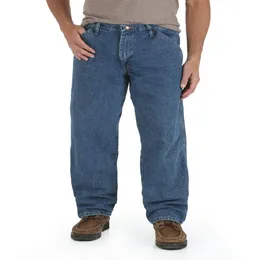 Erkekler ve Big Men düz bacak marangoz kot pantolon