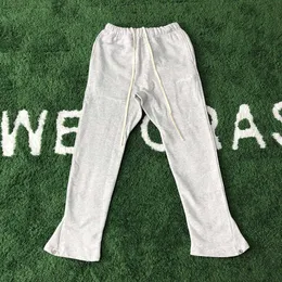 Męskie spodnie 22SS haftowane litery bawełniane spodnie mężczyźni kobiety Hip Hop Four Seasons Grey Color T230508