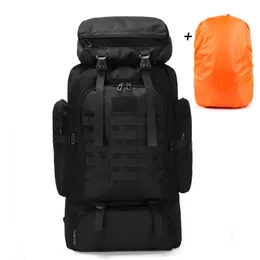 Backpacking Packs 80L Waterproof Tactical Ryggsäck för män Stor vandringsläge Militär Molle Ryggsäck Kamouflage Survival Ammo Multicam P230508