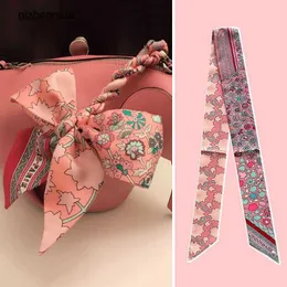 Hermm Designer Scarf H family s new 2023 seda real wrap handle bufanda cinta decoración accesorios para el cabello de gama alta FBGK