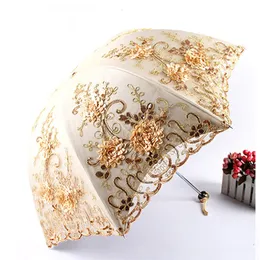 Зонтики милая стойка зонтичные женщины складывают солнцезащитные пляжные зонтичные