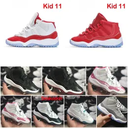 Air Jordon Jumpman 11 Basketball Shoes Kids Retro Cherry 11s Midnight Navy Cool Gray 25th Anniversary Bred Pure Violet 72-10 Trainers Sport Shoe Sneakers Size 24-35 J11