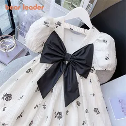 Vestidos de meninas urso líder líder floral bebê menina buff summer Princesa festa