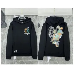 رجال هوديز للرجال من النوع الثقيل المصمم الفاخر أزياء سستة Chhorseshoe Cross Print Pullover Hooded Sweater Jackts Gduk