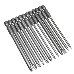 Screwdrivers 12PCS/Set Torx Magnetic Driver Bits 1/4" Hex shank Bits 100MM Screwdriver Drill Bit S2 Steel Flat Head Driver Bits Set 230508