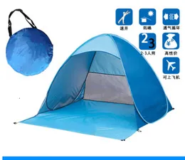 Tendas e abrigos rápidos e automáticos de praia aberta de praia sol abrigo UV Protection tenda blecaut Light pop-up acampar e pesca ao ar livre 230506