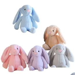 Inne świąteczne zapasy imprezowe 30 cm wielkanocna zabawka królika miękka pluszowa lalka długa uszy nadziewane króliki komfort dla dzieci lalki sofa s dhc2o