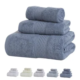 Handduk 3st/set Soft Cotton Hands Face Body Home El Restaurang Vatten Svett Absorptionsrengöring Torkning