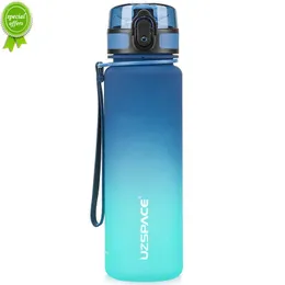 UZSpace 500 ml Sports vattenflaska studs Lock Tidslinjen Påminnelse Läcksäker frostad Tritan Cup för utomhussport Fitness BPA gratis