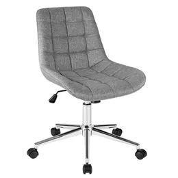 Mostway orta sırt kolsuz ofis sandalyesi ayarlanabilir döner kumaş görev masa sandalyesi