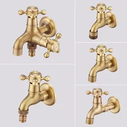 バスルームシンク蛇口Tuqiu Brass Tap Faucet GardenBibcocksアンティーク洗濯機屋外シングルコールド