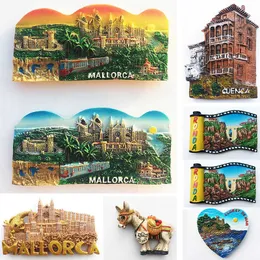 Fridge Magnets Spain majorca castle palm cuenca ronda tourism memorial decoration crafts fridge sticker gift P230508