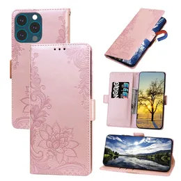 Rose 3 cartões Slot Wallet Cell Casal Cases para iPhone 14 13 12 11 Pro Max X Xr XS 8 7 6 Plus Caso de proteção com fivela dupla com renda com renda