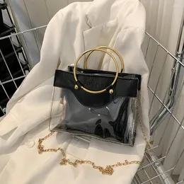 Bolsas de noche para mujeres Fashion Satchel PVC Crossbody Bag impermeable