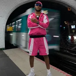 Bojówki męskie krótkie markowe ubrania sportowe demon luźny nadruk w łódkę spodenki do pracy z wieloma kieszeniami moda uliczna hip hop deskorolka dorywczo mężczyźni kobiet wiele kolorów