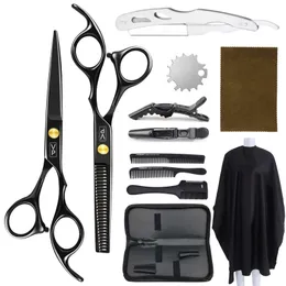 Tesoura de cabelo 6.0 "Scissors de cabelo de cabelo profissional tesoura de cabeleireiro conjunto Definir tesouras de barbeiro Rainning tesouras de corte de cabelo Tercendência Scissors 230508