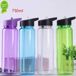 750ml Water Bottle with Straw Plastic Leakproof Sport Portable Drink Mug New