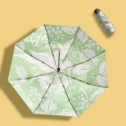 傘フルオートマティック傘の太陽雨雨シルバー傘UV保護鳥グリーンガーダチュヴァインテリジェント230508