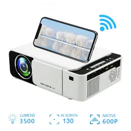 T5 Mini Projector Supported Full HD 1080P Video Beamer LED Video Home Theater Compatible with USB AV