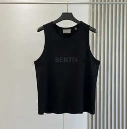 Designer-Hemd T Essentail ank op dreidimensionaler Silikonbrief Ärmellos Herren Damen Sport Lose Sommer Mode Fitness Kleidung