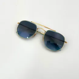 금속 육각형 더블 다리 선글라스 패션 여성 UV400 선글라스 디자인 남성 일요일 안경 데스 루넷 드 솔리 맨 안경 가죽 케이스 스티커
