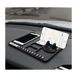 Bilrengöringsverktyg MTIFUNCTIONAL MAT Holder Non Slip Sticky Anti Slide Dash Phone Mount Sile Dashboard Pad Drop Delivery Mobiles Mot DH51D