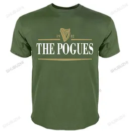 Camisetas masculinas camiseta masculina de marca verão camiseta de algodão The Pogues camiseta Irish Punk Rock Anarchy drop 230508