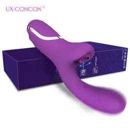 Vibradores poderosos clitóris sucking vibrador vibrador fêmea para mulheres lambendo a língua lambida de sucker clitóris estimulador de brinquedos sexuais bens para adultos 18 230508