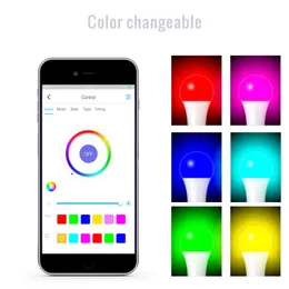 7W Bulb LED Ampoule Ruban Intelligente Wifi Led Smart Bulb E27, RGB Ampoule tech app
