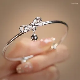 Bangle 2023 Fashion Personality Elegant Temperament Bow Knot Bracelet Women's Bell Opening Banquet Jewelry Accessories